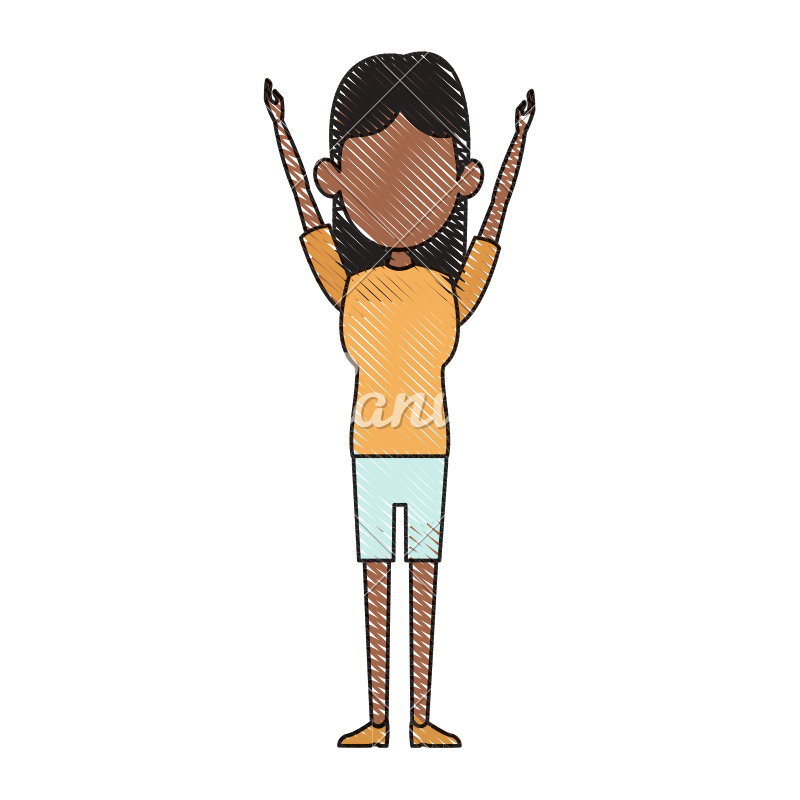 800x800 Standing Woman Drawing