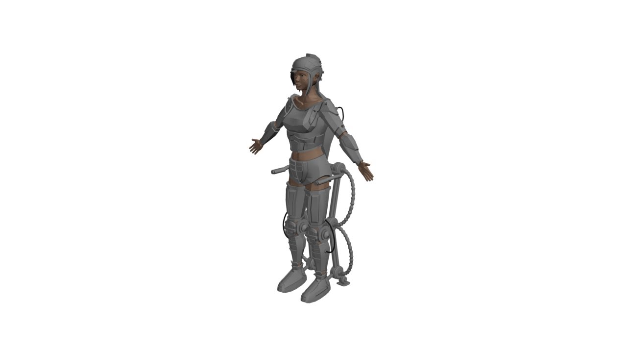 1280x720 Woman Warrior Futuristic Model