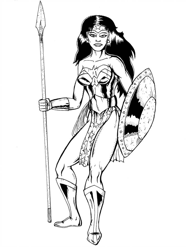 776x1030 Wonder Woman Warrior Amazon Bw