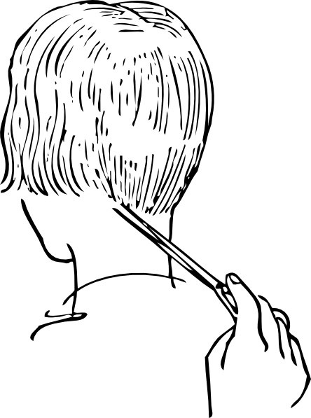 444x597 Women Haircutting Clip Art Free Vector In Open Office Drawing