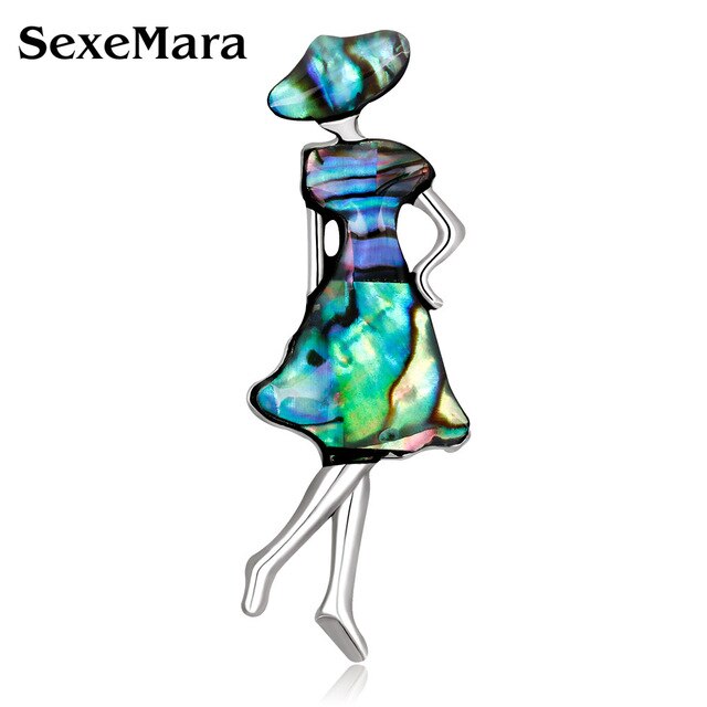 640x640 Sexemara Elegant Lady Natural Shell Brooches Women Fashion Figure