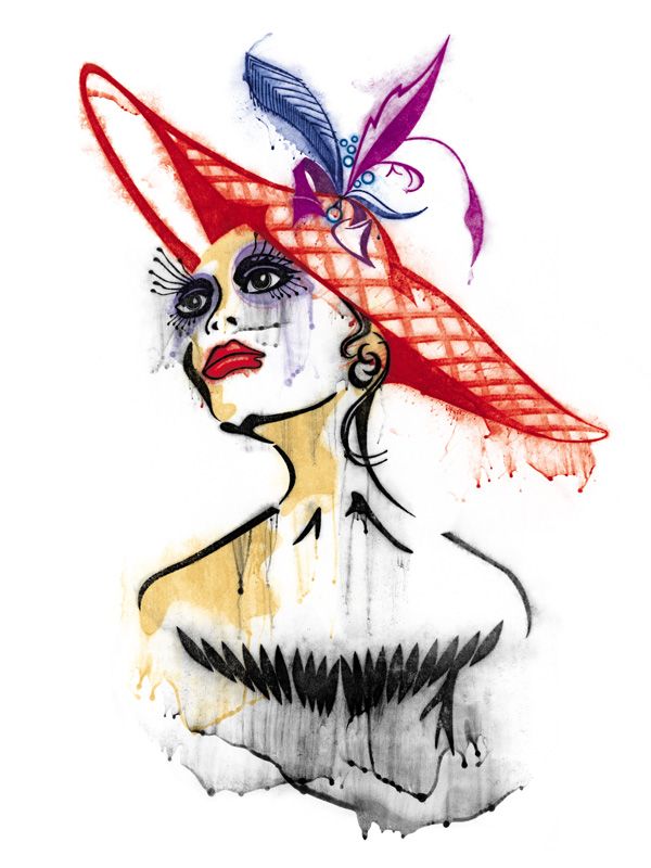 600x800 Fashion Illustration Hats Fashion Hat Red Fashion Illustration