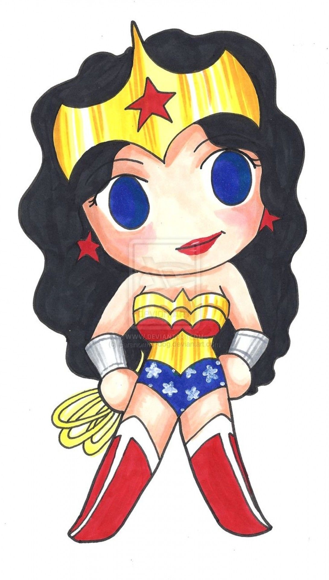 Wonder Woman Cartoon Drawing
