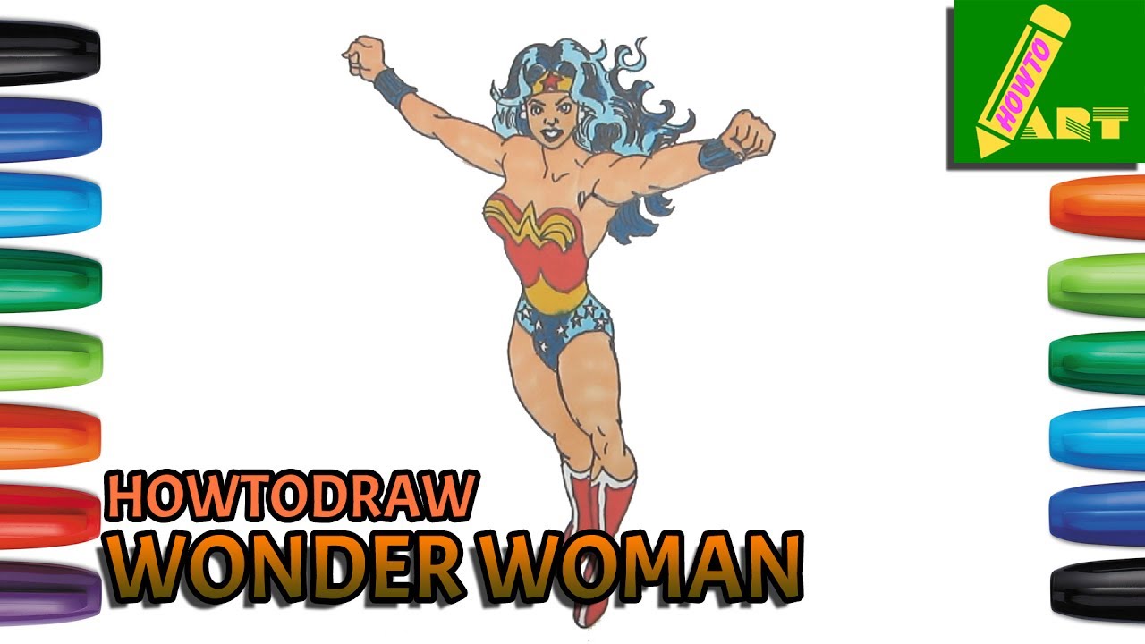 1280x720 How To Draw Wonder Woman Drawing For Kids