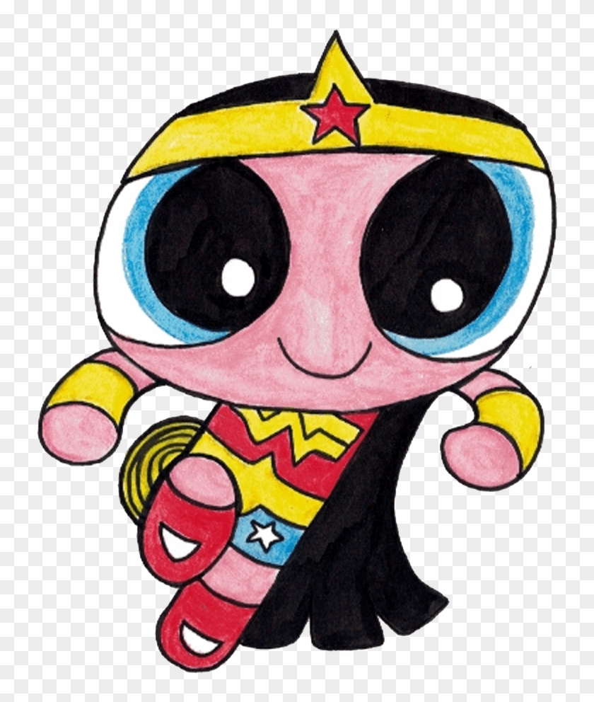 840x992 Wonder Woman Powerpuff Mashup