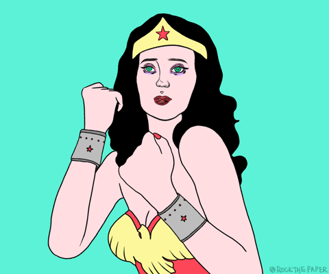 480x400 Wonder Woman Lynda Carter Art Gif