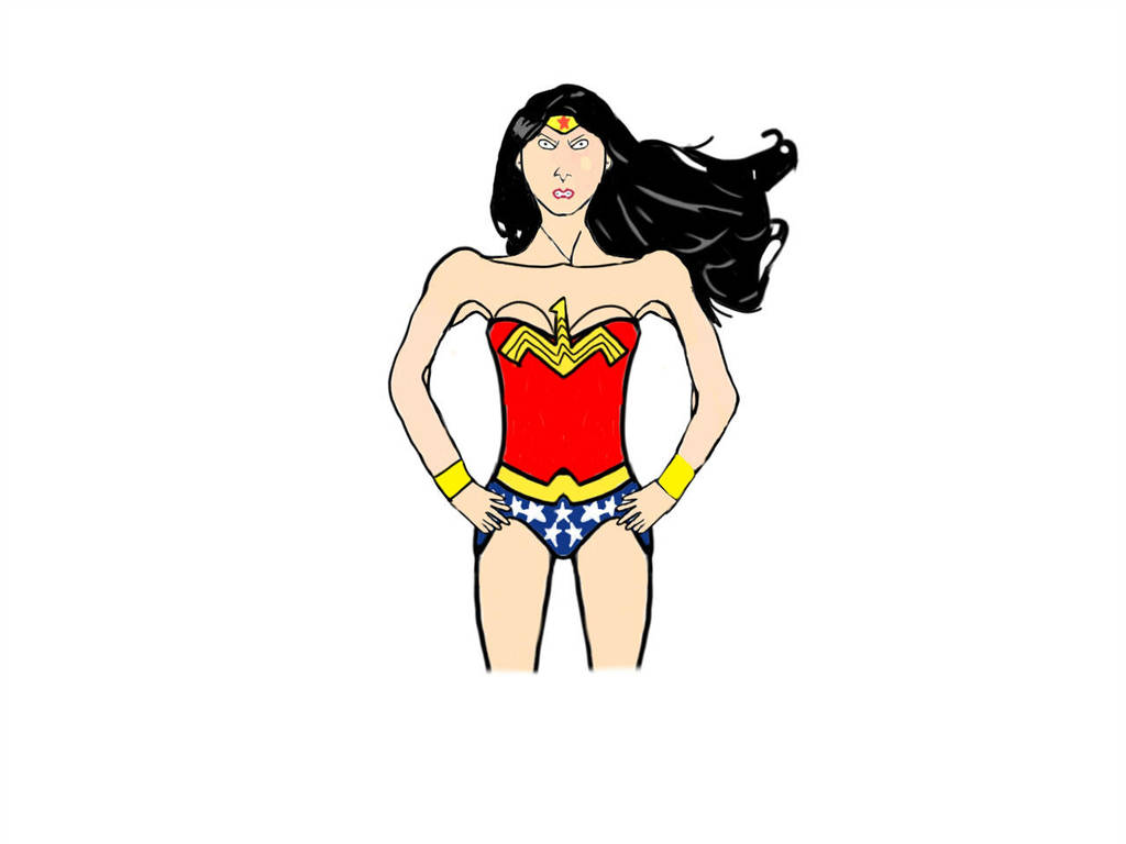 1024x768 My First Drawing, Wonder Woman