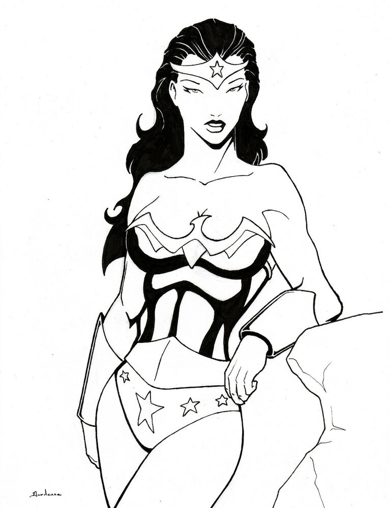 767x1000 Original Comic Art Drawing Of Wonder Woman Dc Superheroine