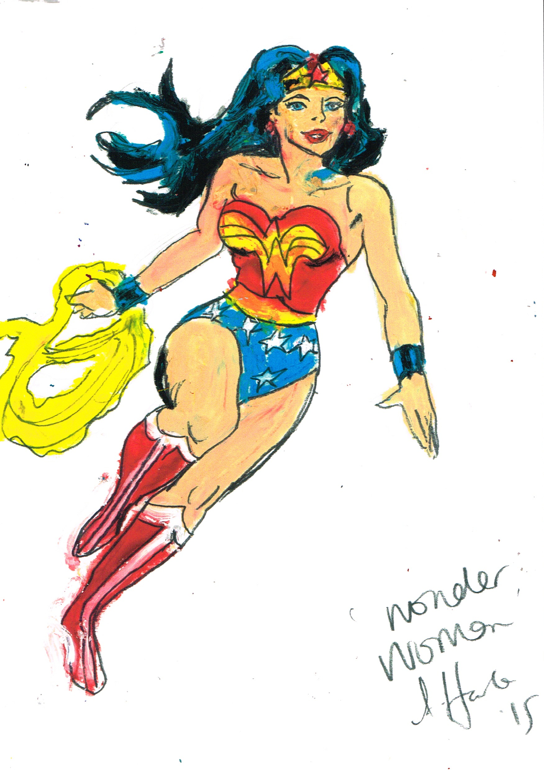 1752x2478 Retro Wonder Woman Art Print Retro Female Gift Aly Harte