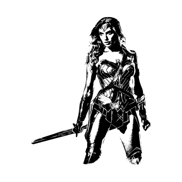600x600 Wonder Woman Drawing