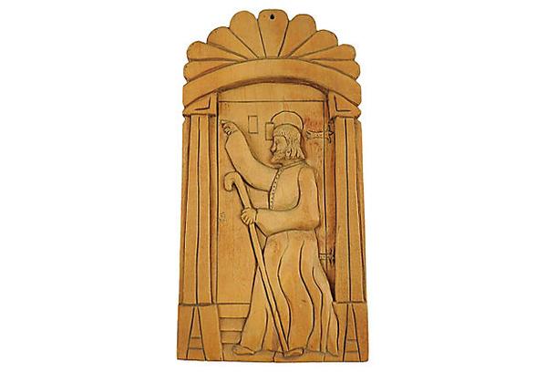 599x408 Folk Art Religious Carving Retablo