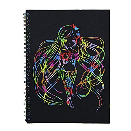 425x425 Teepao Diy Colorful Scratch Book,sketch Art Note Paper With Wood