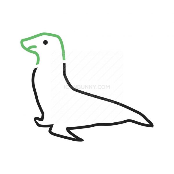 600x600 Sea Dog Line Green Black Icon