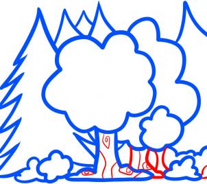 302x268 How To Draw How To Draw Trees For Kids