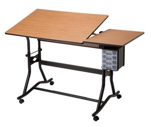 300x253 Split Top Drafting Drawing And Art Table Black Base Cherry
