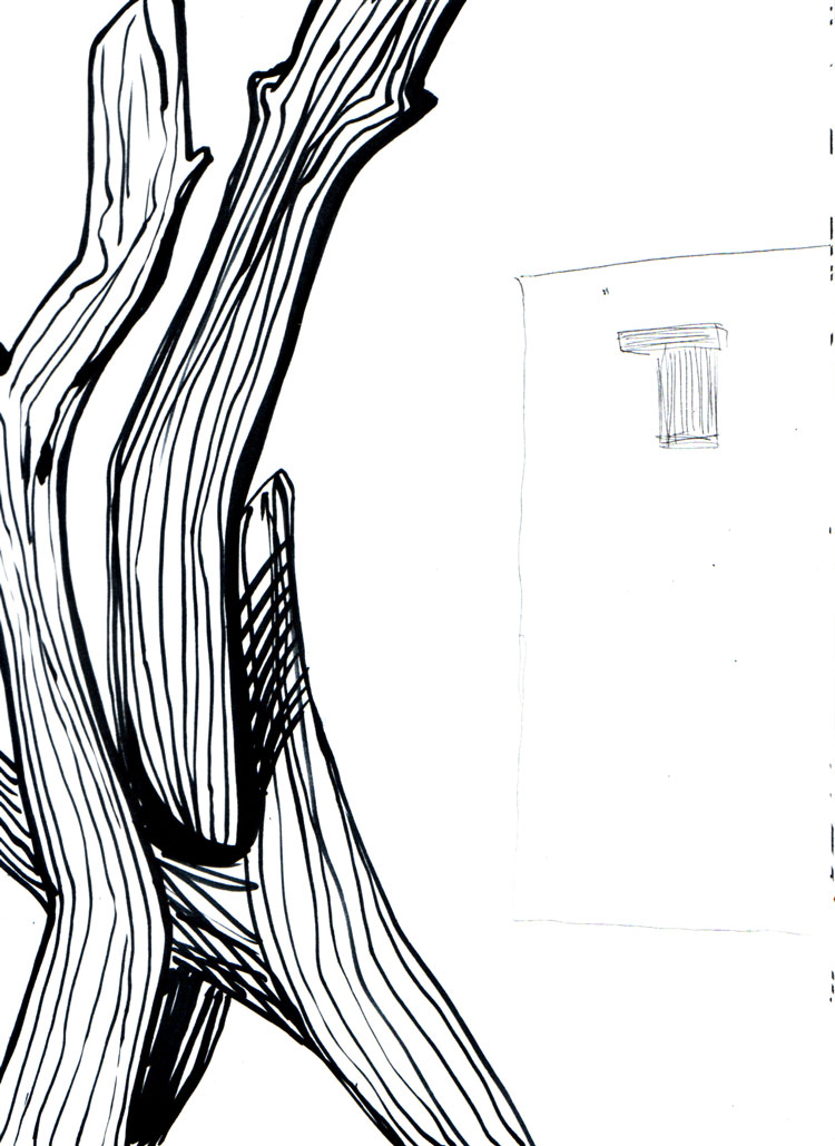 750x1029 Wood Grain Fun, My Last Sketch From Tuscon Java