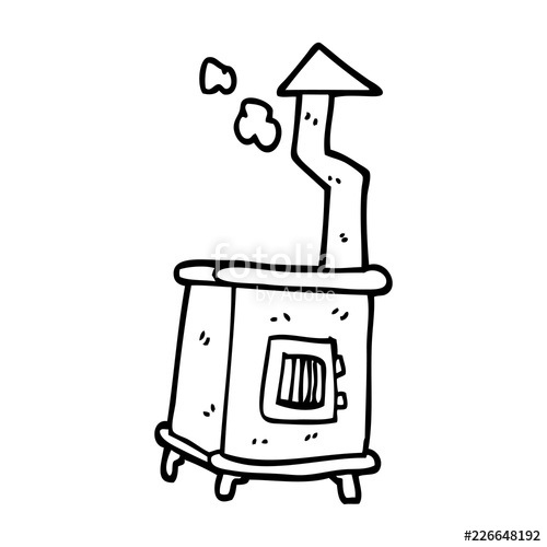 500x500 Line Drawing Cartoon Old Wood Burner Stock Image And Royalty Free