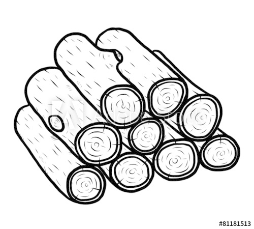 500x450 Stack Of Wooden Logs