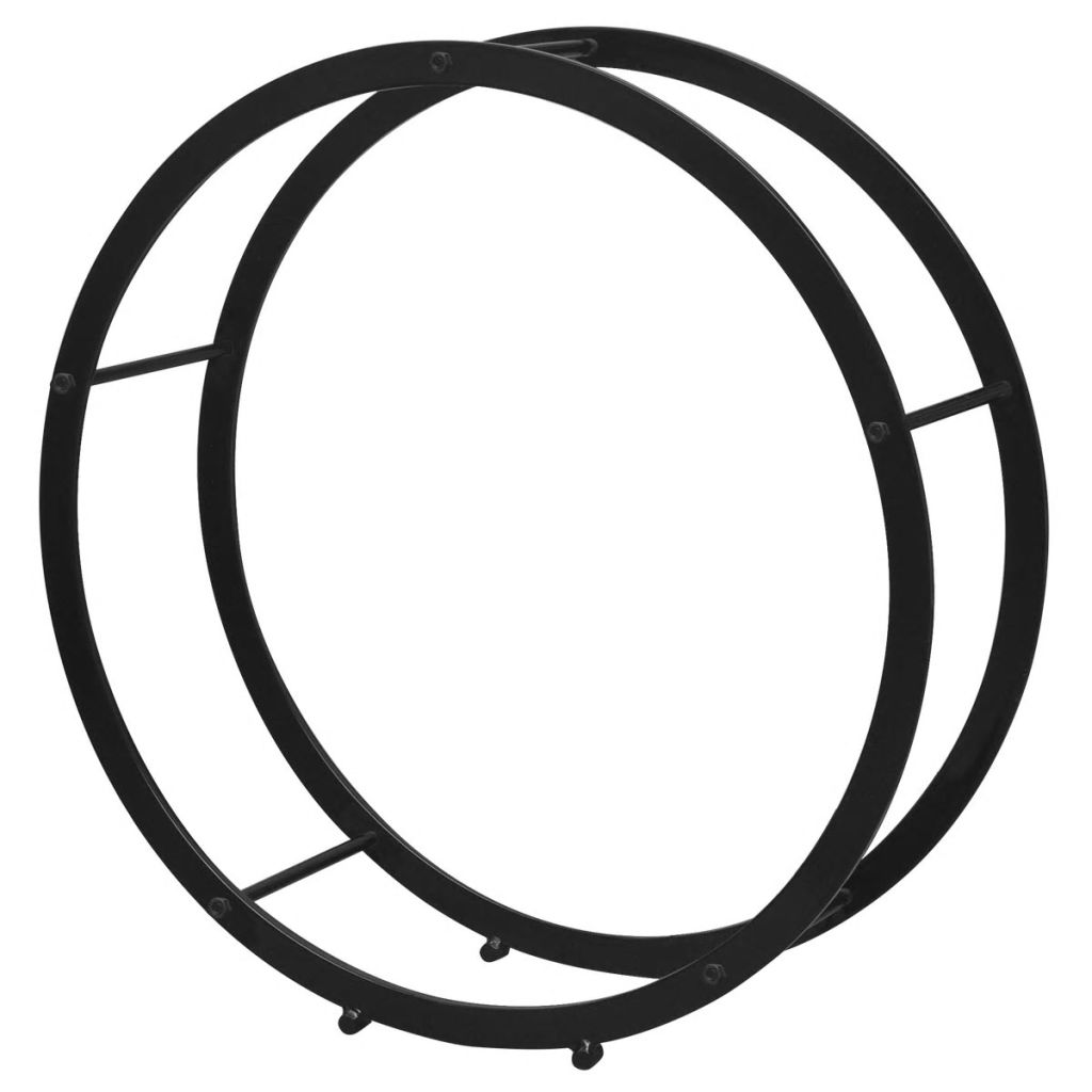 1024x1024 Vidaxl Firewood Rack Round Fireplace Log Wood Cart Mover Carrier