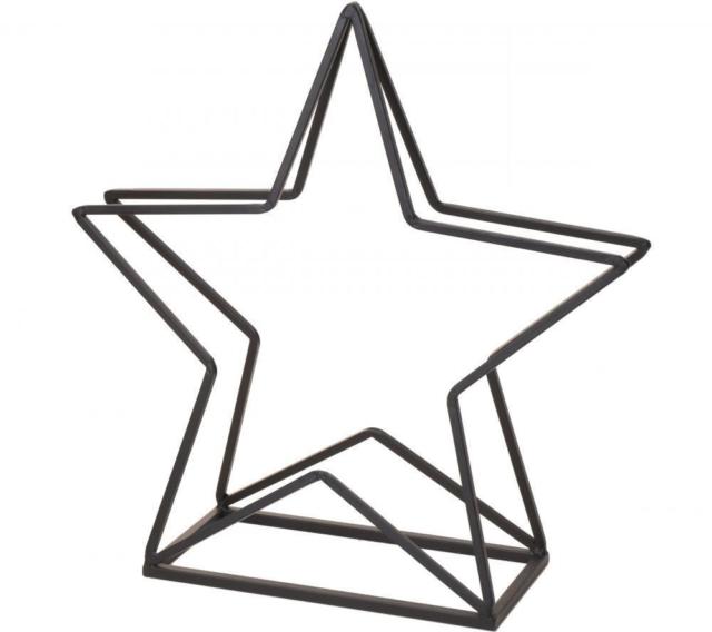 640x568 Black Metal Star Christmas Wood Log Holder Frame Cradle For Sale