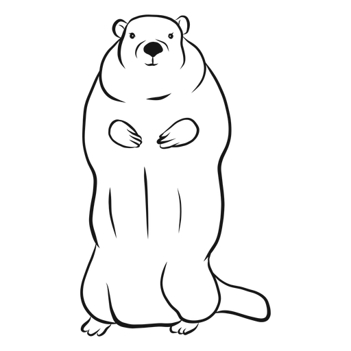 512x512 Standing Groundhog Sketch Vector