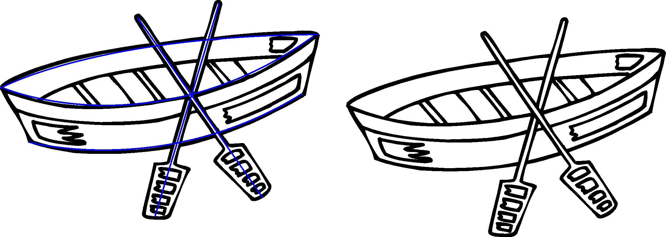 2231x795 How To Draw A Boat With A Pencil In Stages
