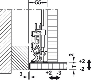 350x305 wooden pivot sliding doors, finetta spinfront set