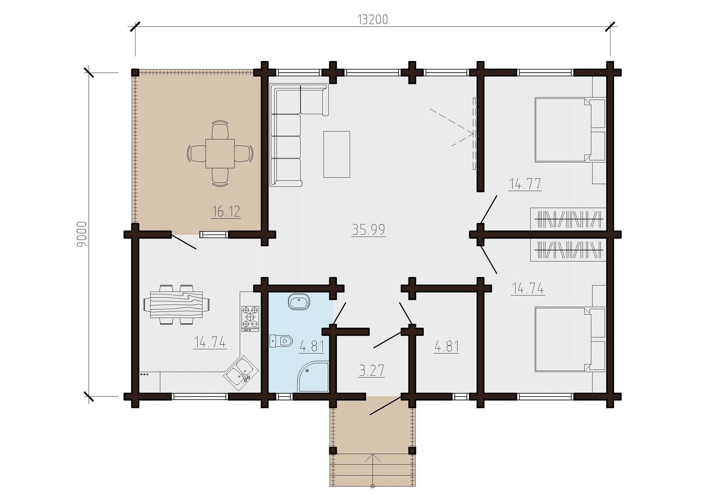 1399x989 Wooden House Plans Wooden Bungalow Mirage