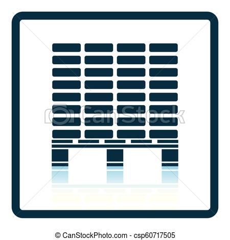 450x470 Icon Of Construction Pallet Shadow Reflection Design Vector