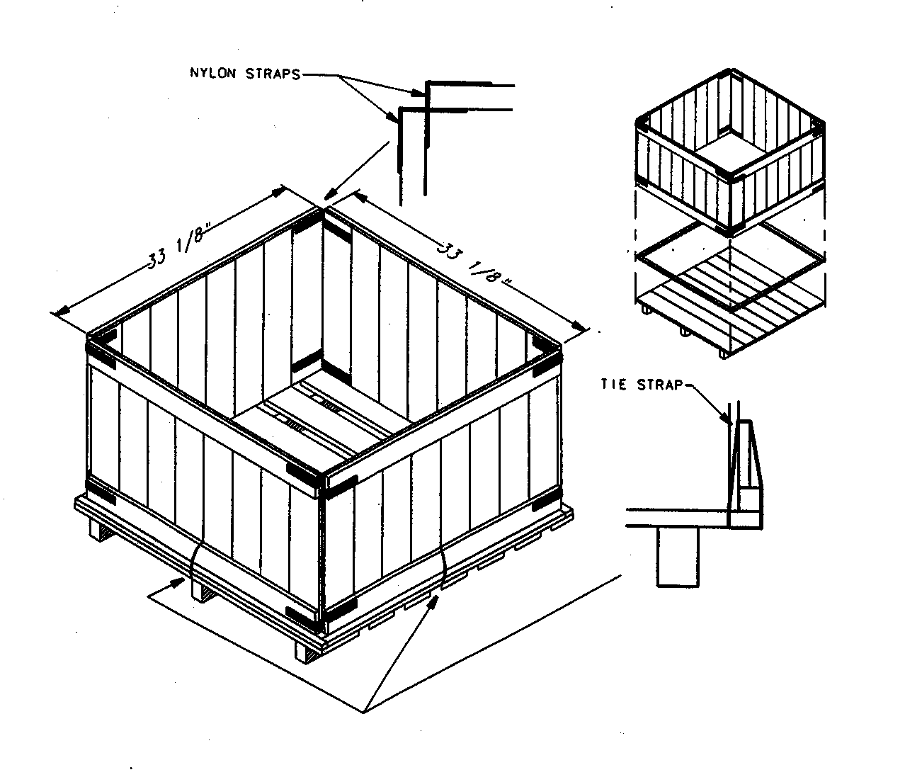 1278x1104 Crate, Wooden Pallet