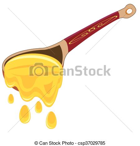 450x469 spoon with honey wooden spoon with honey on white background is