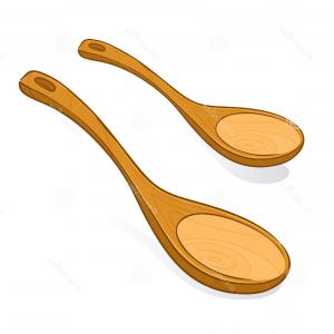 300x300 Stock Illustration Wooden Spoon Vector Illustration Hand Drawing