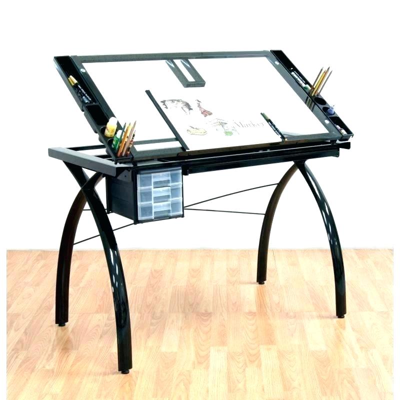 800x800 Glass Drafting Table Drawing Small Desk Hobby Art Craft