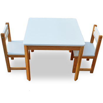 350x350 New Design Children Furniture Solid Pine Wood White Preschool