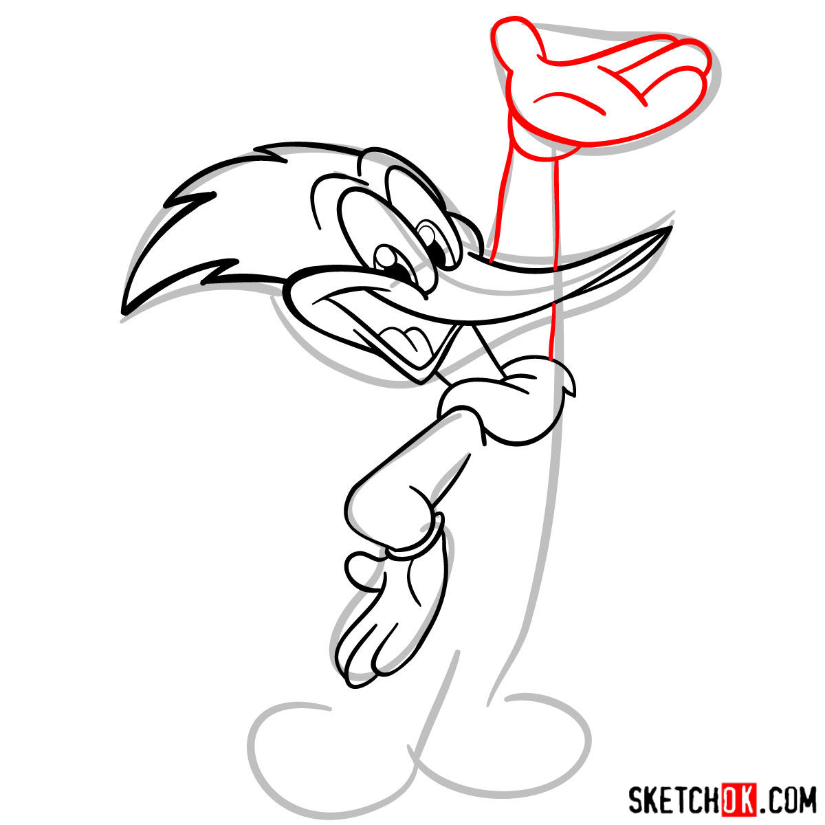 1200x1200 how to draw woody woodpecker