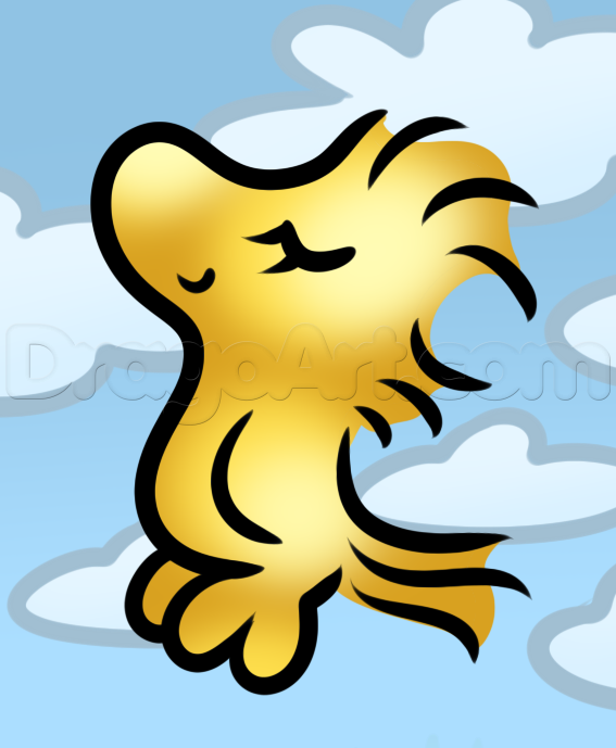 567x689 How To Draw Woodstock, Step