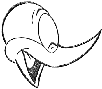 350x308 how to draw woody woodpecker with easy step