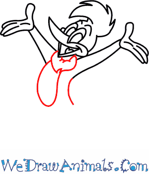 300x350 how to draw woody woodpecker