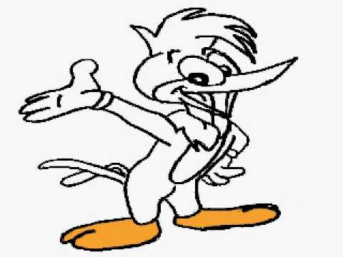480x360 how to draw woody woodpecker easy