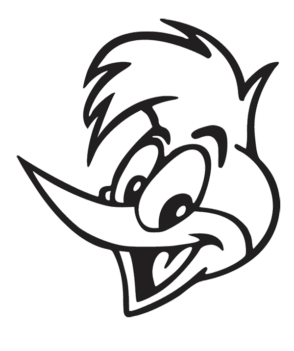 600x716 Woody Woodpecker Face Coloring Page