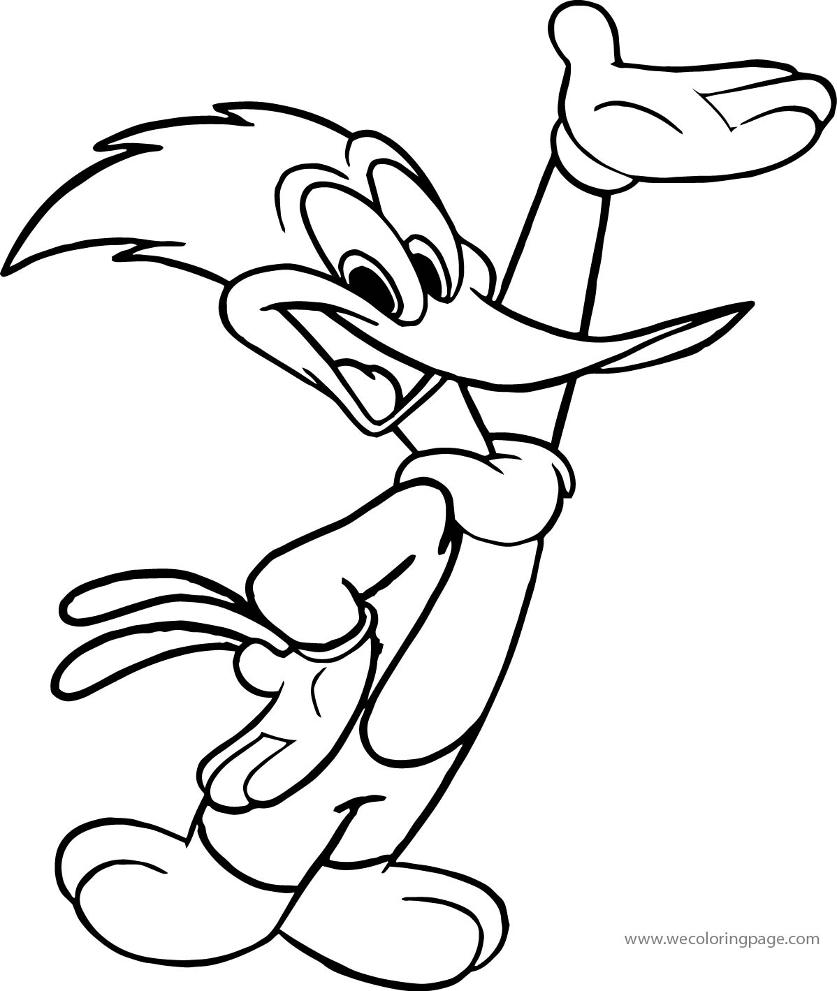 1198x1419 Woody Woodpecker Playing Football Coloring