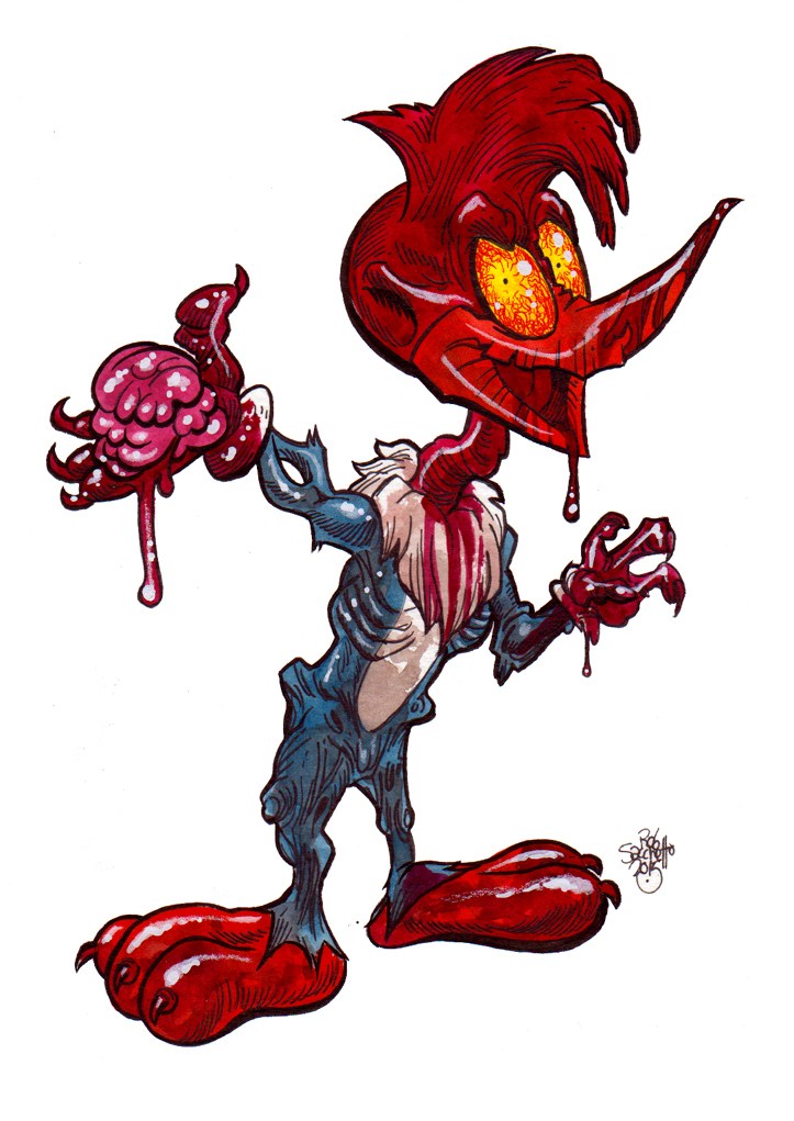 723x1021 Zombie Art New Zombie Woody Woodpecker Artwork