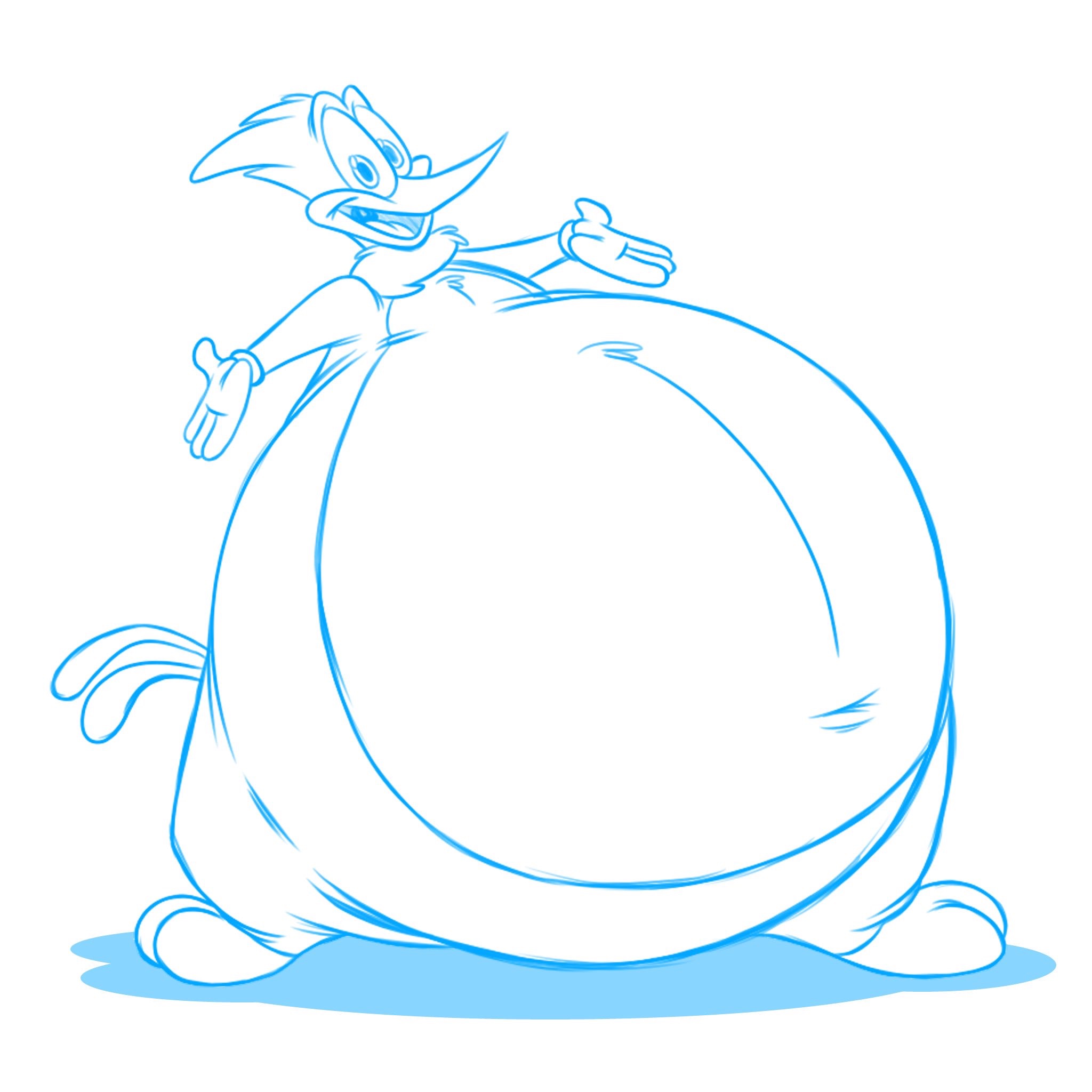 2048x2048 fat woody woodpecker