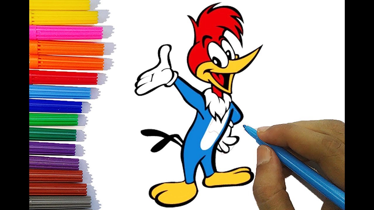 1280x720 how to draw woody woodpecker looney tunes character drawing