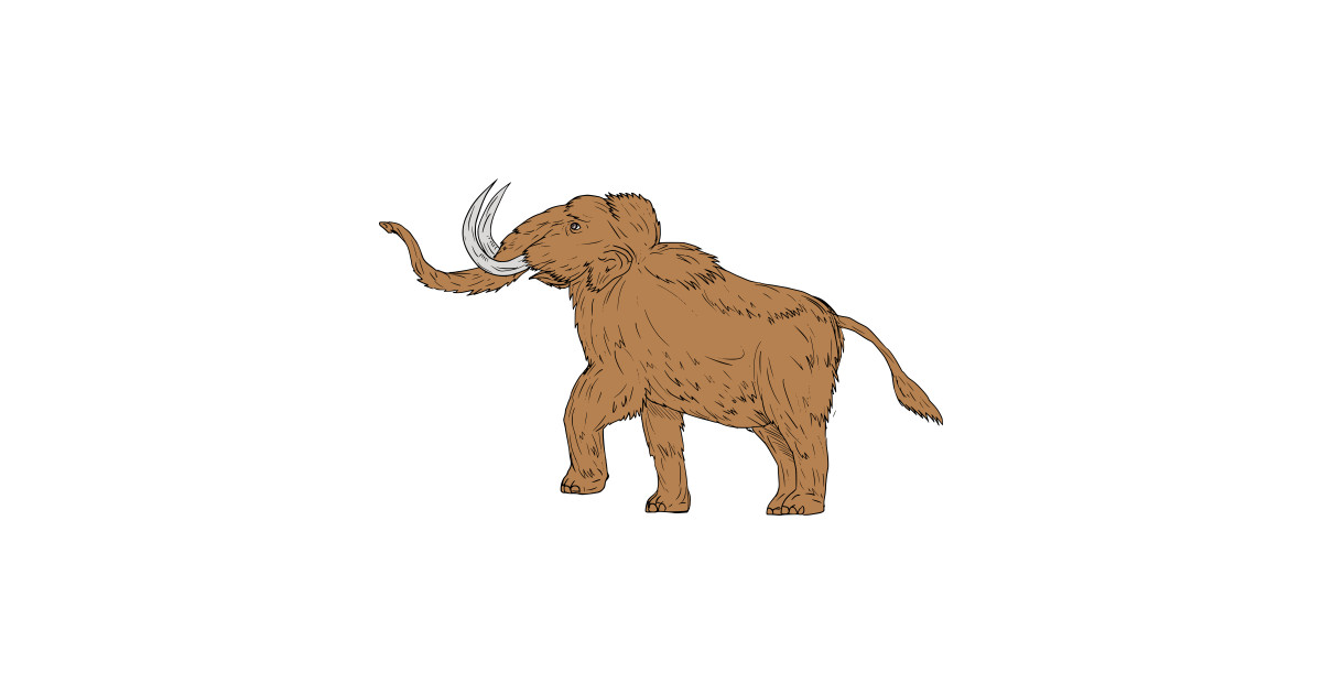 1200x630 Woolly Mammoth Prancing Drawing