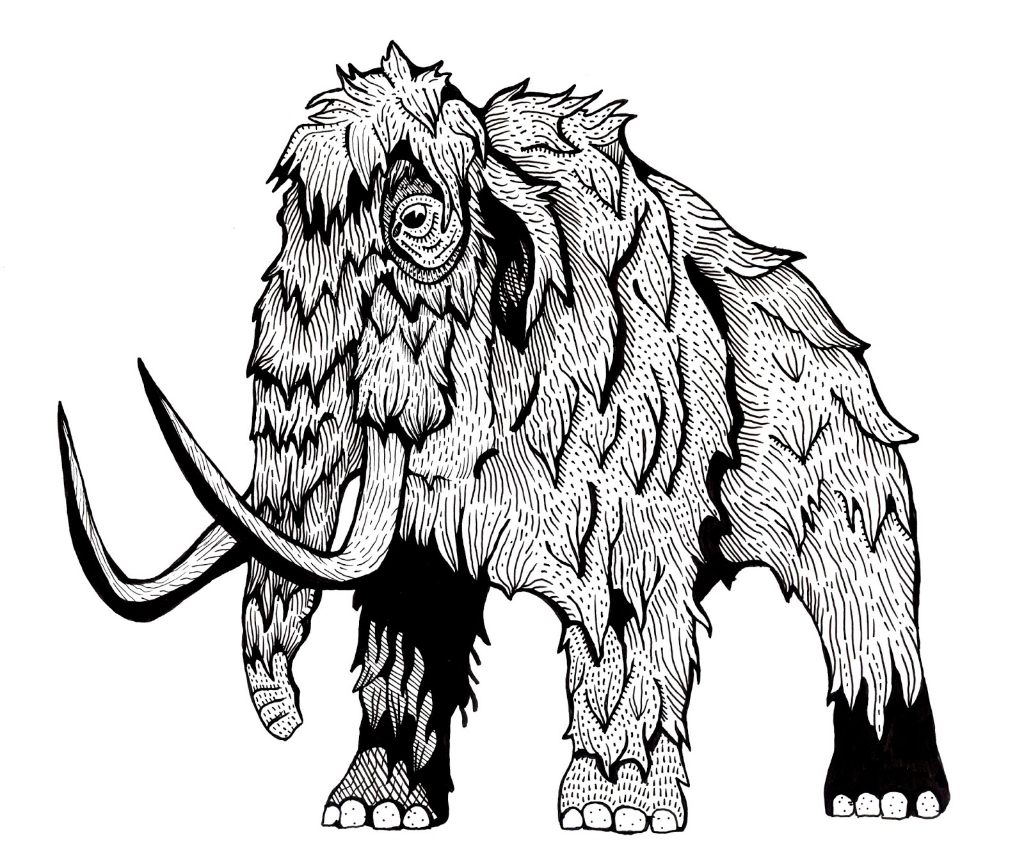 Wooly Mammoth Drawing