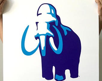 340x270 Woolly Mammoth Print Etsy