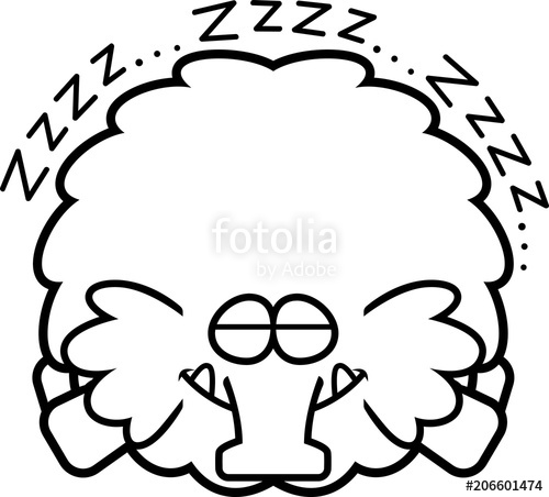 500x452 Cartoon Woolly Mammoth Sleeping Stock Image And Royalty Free