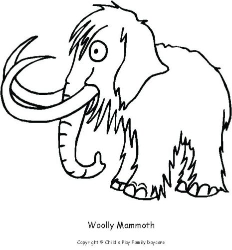 465x500 Coloring Pages Wooly Mammoth Coloring