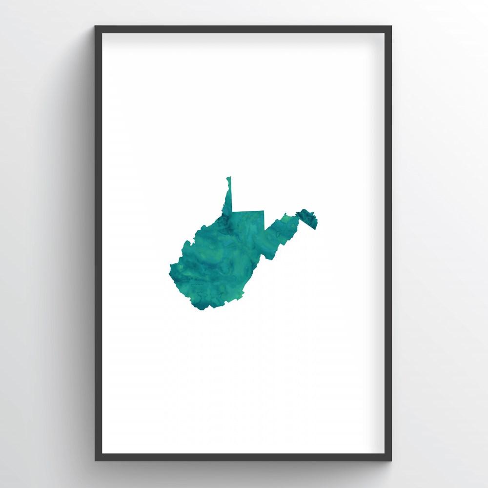 1000x1000 Modern Westvirginia State Art Print